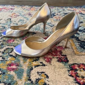 ALDO ✨Hosner Silver Opened Toe Heels✨